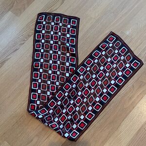 ECHO vtg SCARF - long - silk - graphic design